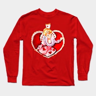 Playin with the queen of hearts Long Sleeve T-Shirt